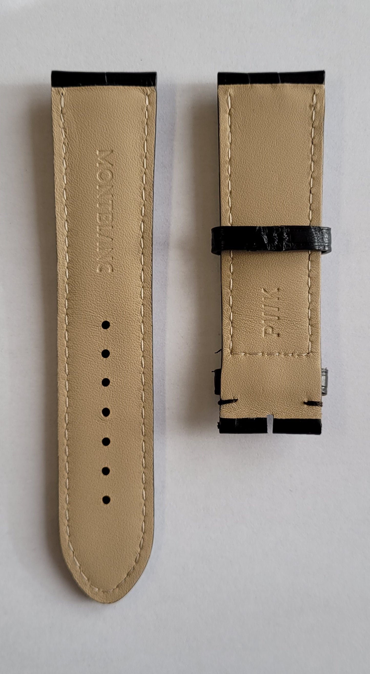 Montblanc Krokolederband Schwarz 22mm