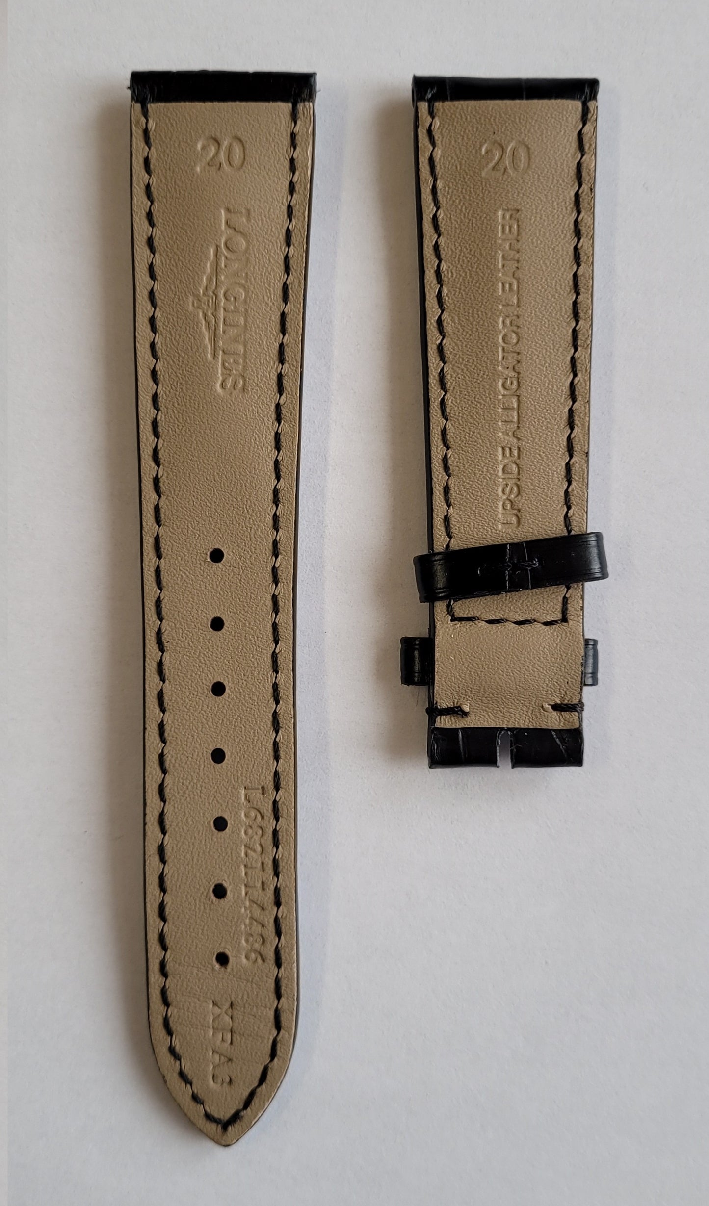 Longines Schwarzes Alligatorlederarmband L682114486 20mm