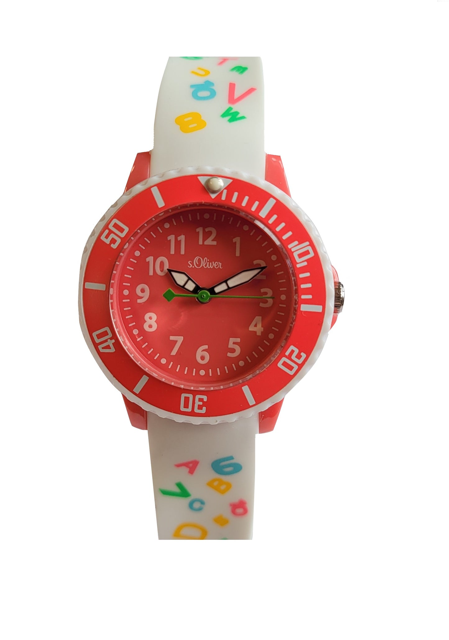 s.Oliver Mädchen Analog Quarz Uhr mit Silikon Armband SO-3771-PQ