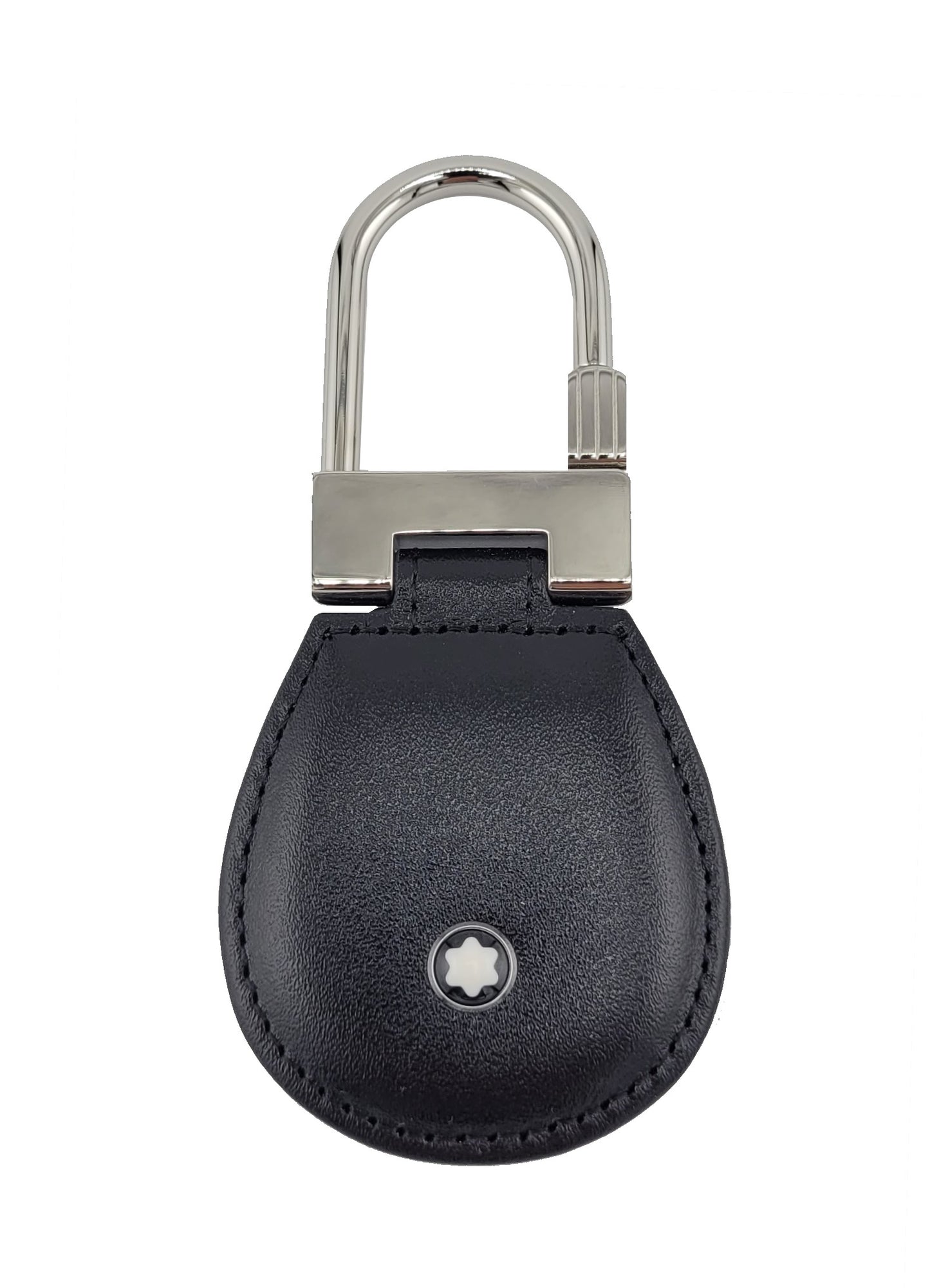 Montblanc Schlüsselanhänger aus Leder und Edelstahl 130072
