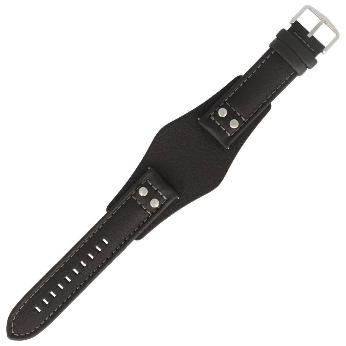 Fossil Uhrenarmband 22mm Leder Schwarz CH2586
