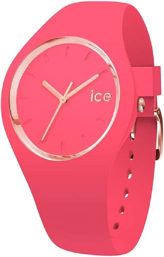 ICE-WATCH - ICE glam colour Raspberry - Rosa Damenuhr mit Silikonarmband