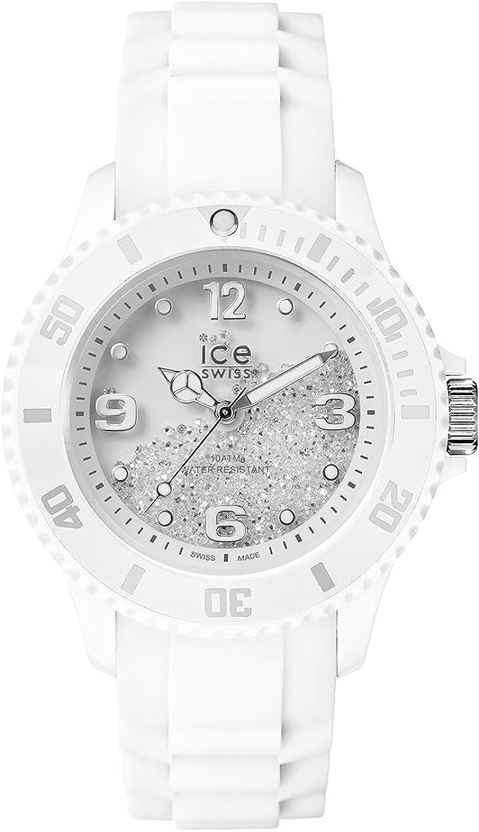 Ice watch Ice Swiss DamenUhr analog Schweizer Quarzwerk mit Silikon Armband (014784)
