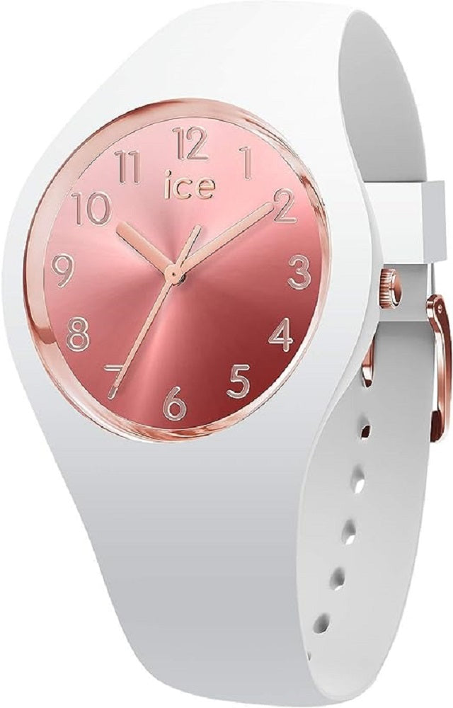 Ice-Watch - ICE sunset Blush - Weiße Damenuhr mit Silikonarmband