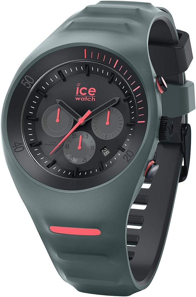 ICE-WATCH - P. Leclercq Slate - Grüne Herrenuhr mit Silikonarmband - Chrono (014947)