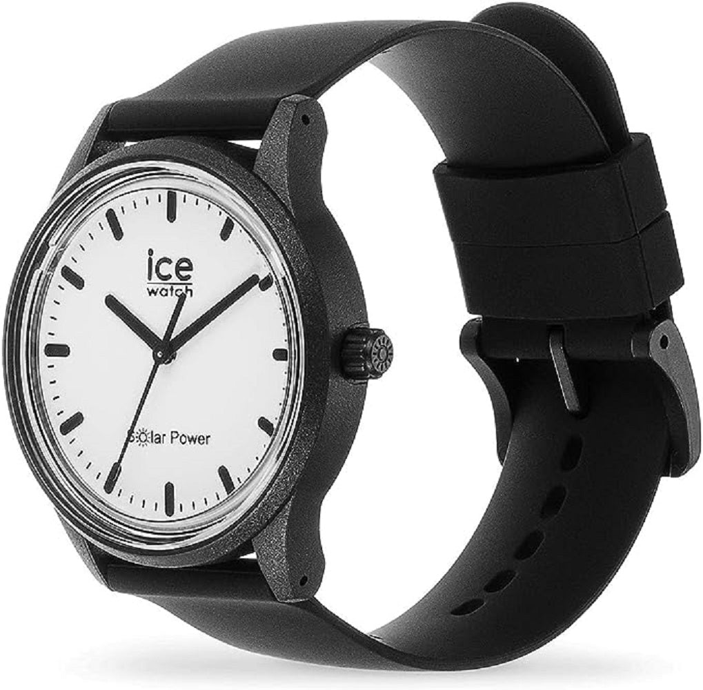 Ice-Watch - ICE solar power Moon - Schwarze Herren/Unisexuhr mit Silikonarmband
