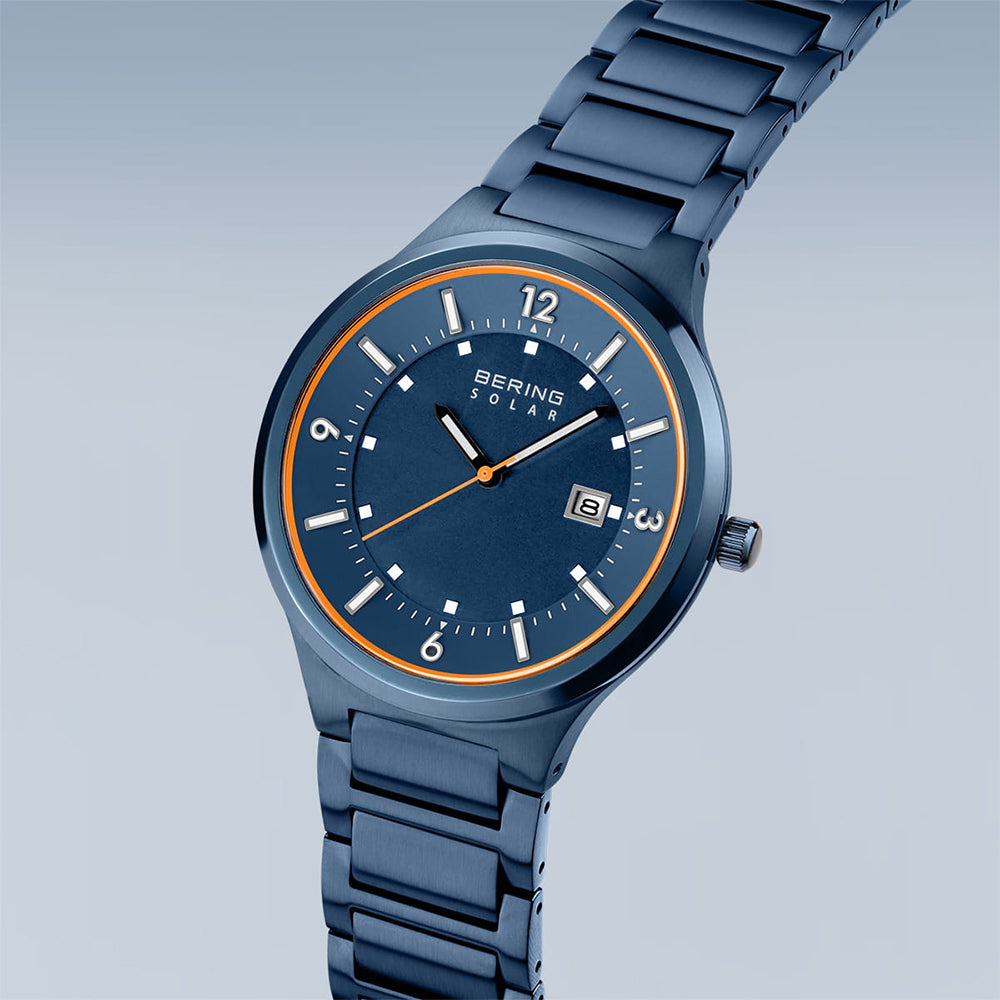 Bering Solar | blau poliert/gebürstet | 14442-797