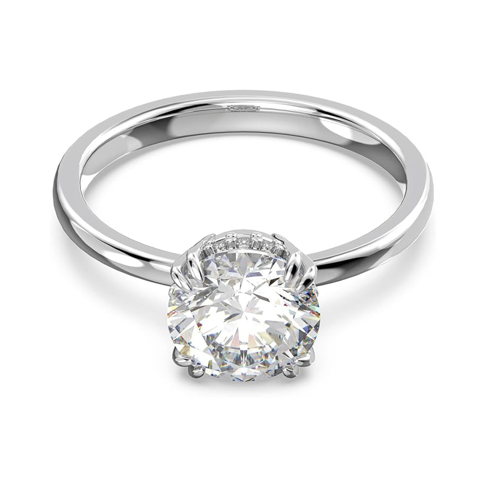 Constella Cocktailring von Swarovski - Weiß, Rhodiniert (Ringgröße: 50)