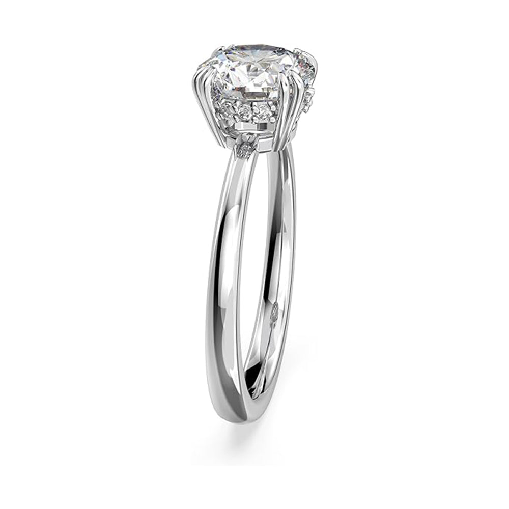 Constella Cocktailring von Swarovski - Weiß, Rhodiniert (Ringgröße: 50)