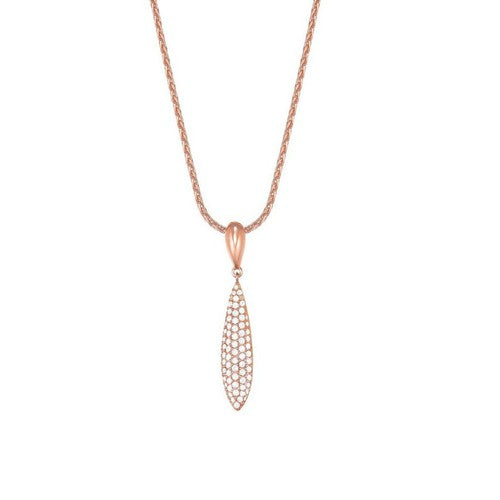 Esprit Damen Kette Collier Edelstahl Rosé Zirkonia Iraya