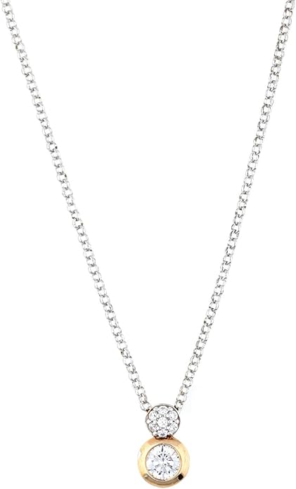 Esprit Damen Halskette 925 Sterling Silber Zirkonia Embrace