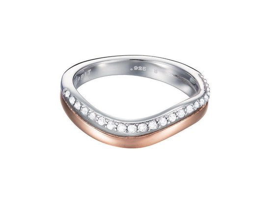 Esprit Damenring Wave Duo Bicolor