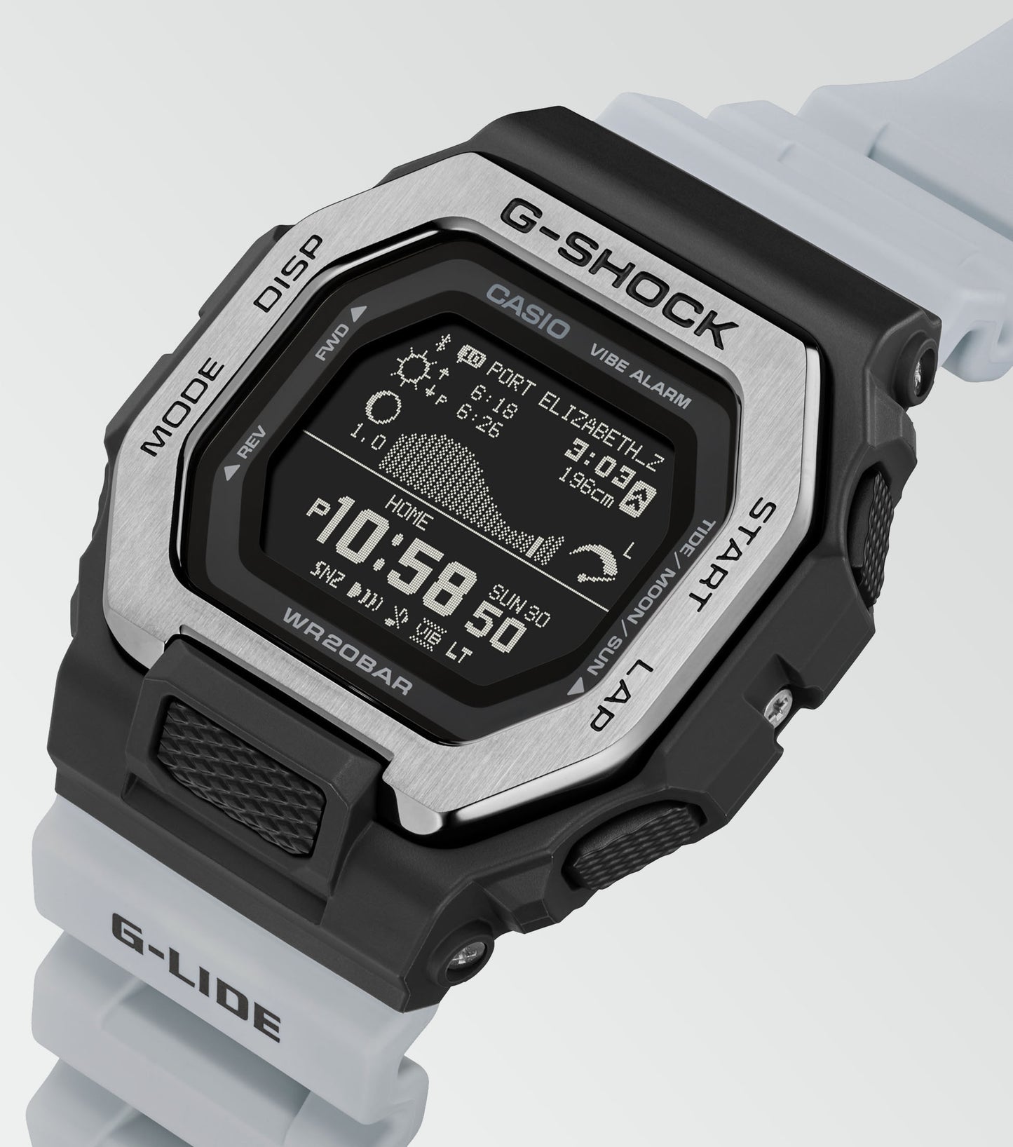 Casio G-Shock G-Lide Digitaluhr Hellgrau/Dunkelgrau GBX-100TT-8ER