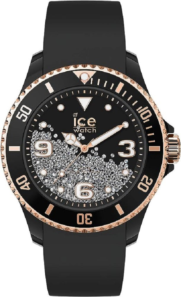 Ice-Watch - ICE crystal Black rose-gold (Medium)