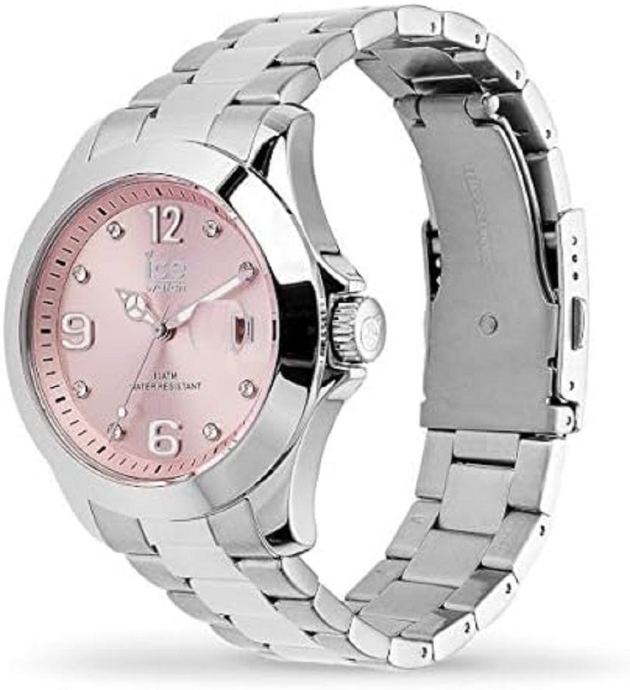 Ice-Watch - ICE steel Light pink with Swarovski-stones (Medium)