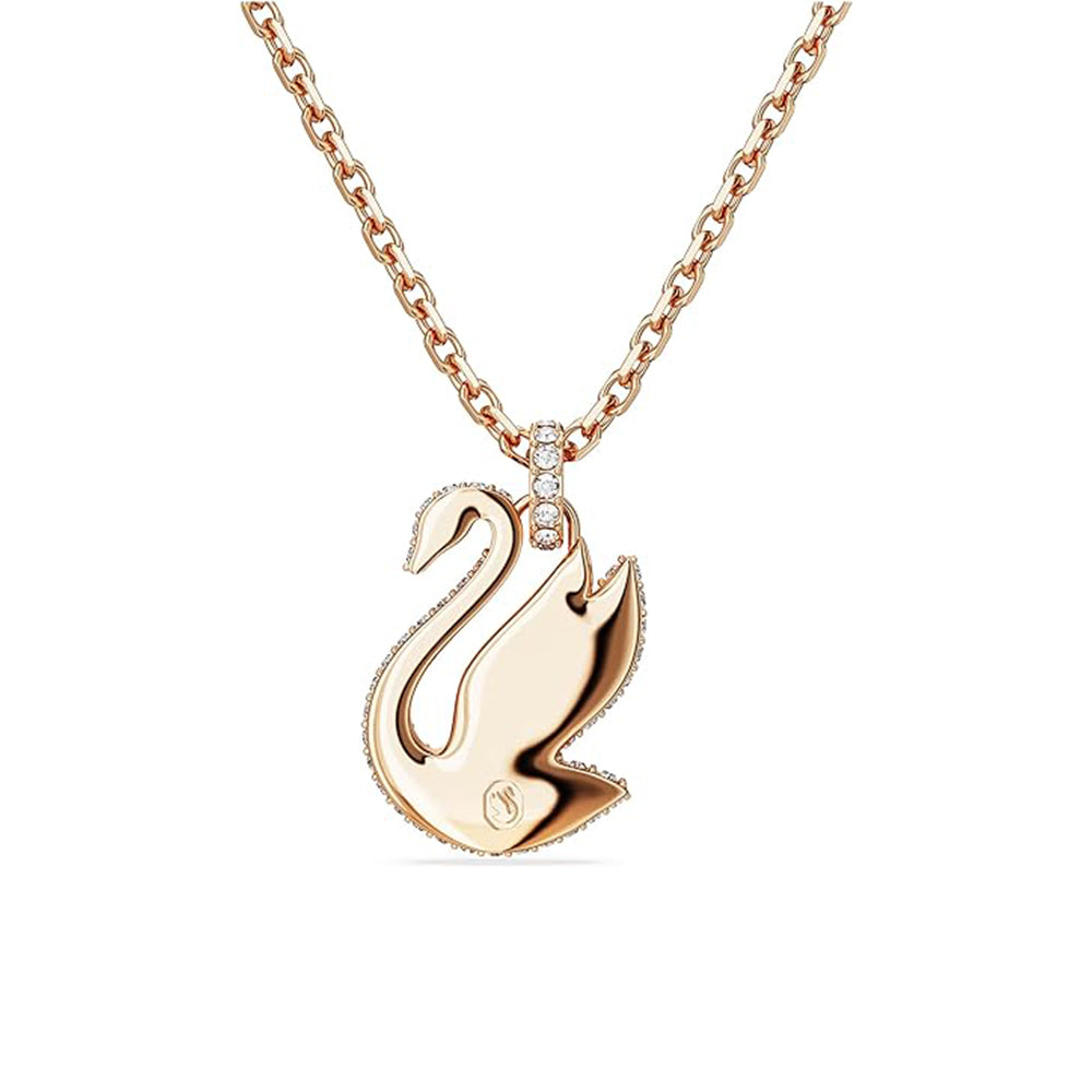 Iconic Swan Anhänger von Swarovski - Rosa, Roségold-Legierungsschicht