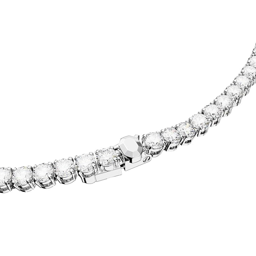 Matrix Tennis Set von Swarovski - Weiß, Rhodiniert