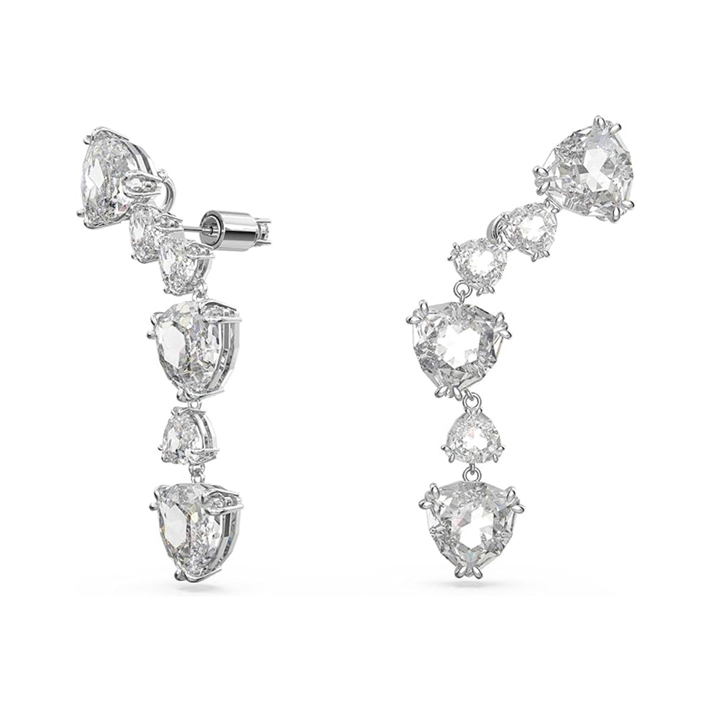Mesmera Ohrspangen von Swarovski - Weiß, Rhodiniert