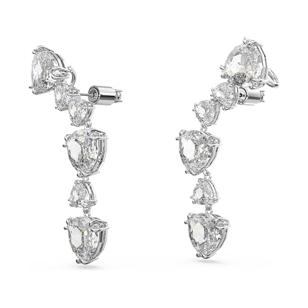 Mesmera Ohrspangen von Swarovski - Weiß, Rhodiniert