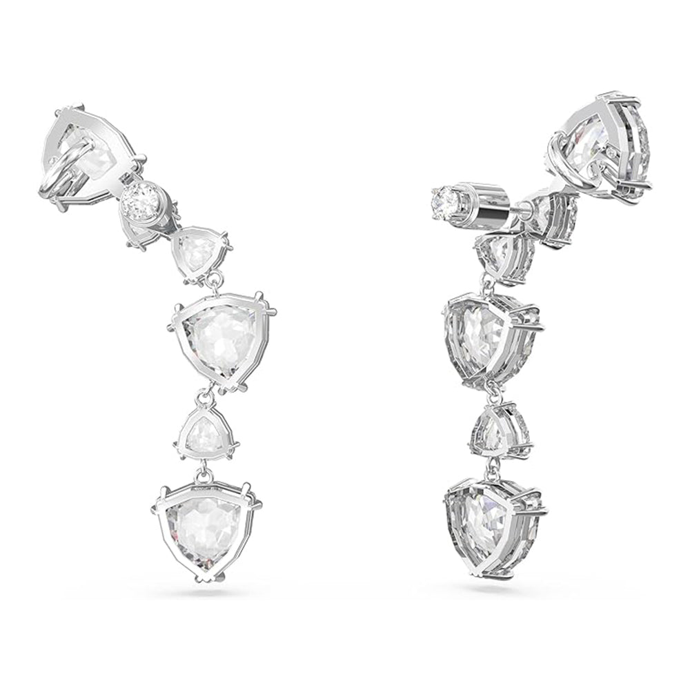 Mesmera Ohrspangen von Swarovski - Weiß, Rhodiniert