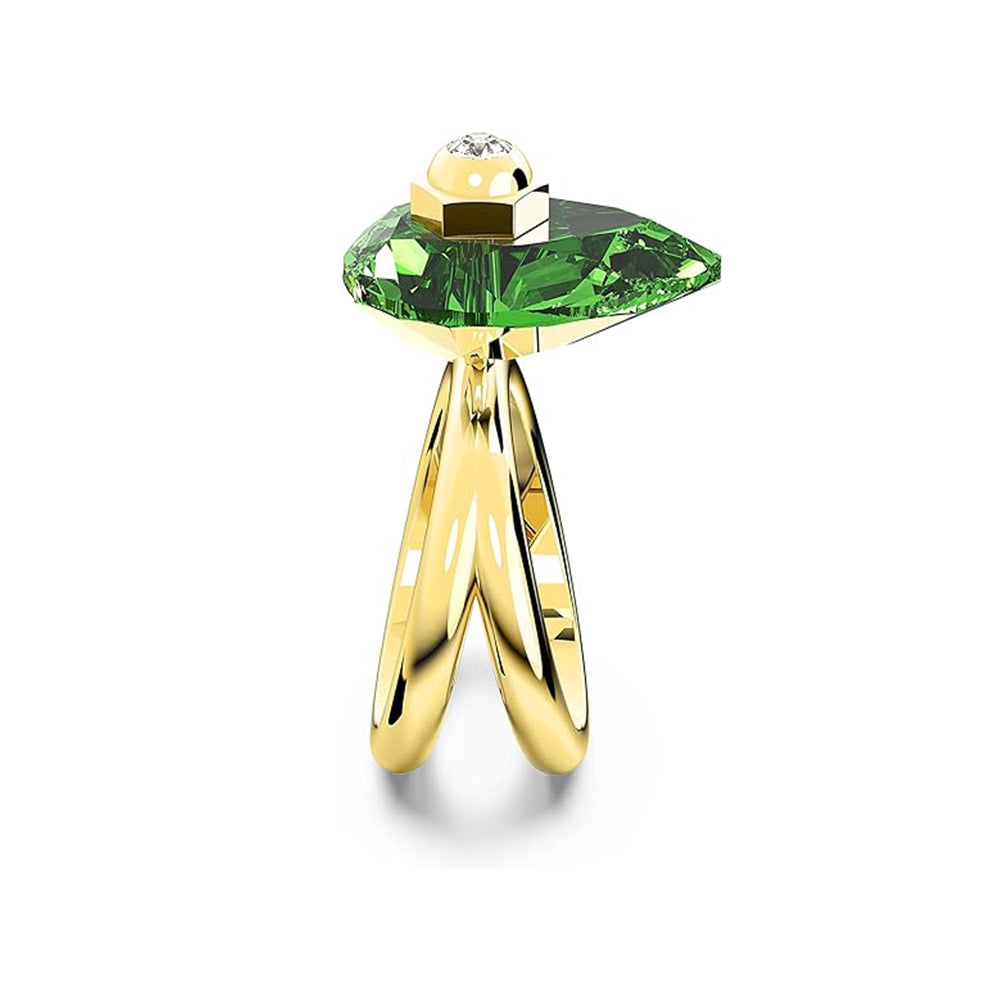 Numina Ring Tropfenschliff von Swarovski - Grün, Goldlegierungsschicht (Ringgröße: 55)