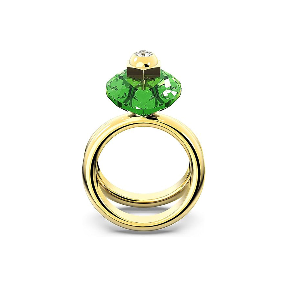 Numina Ring Tropfenschliff von Swarovski - Grün, Goldlegierungsschicht (Ringgröße: 55)