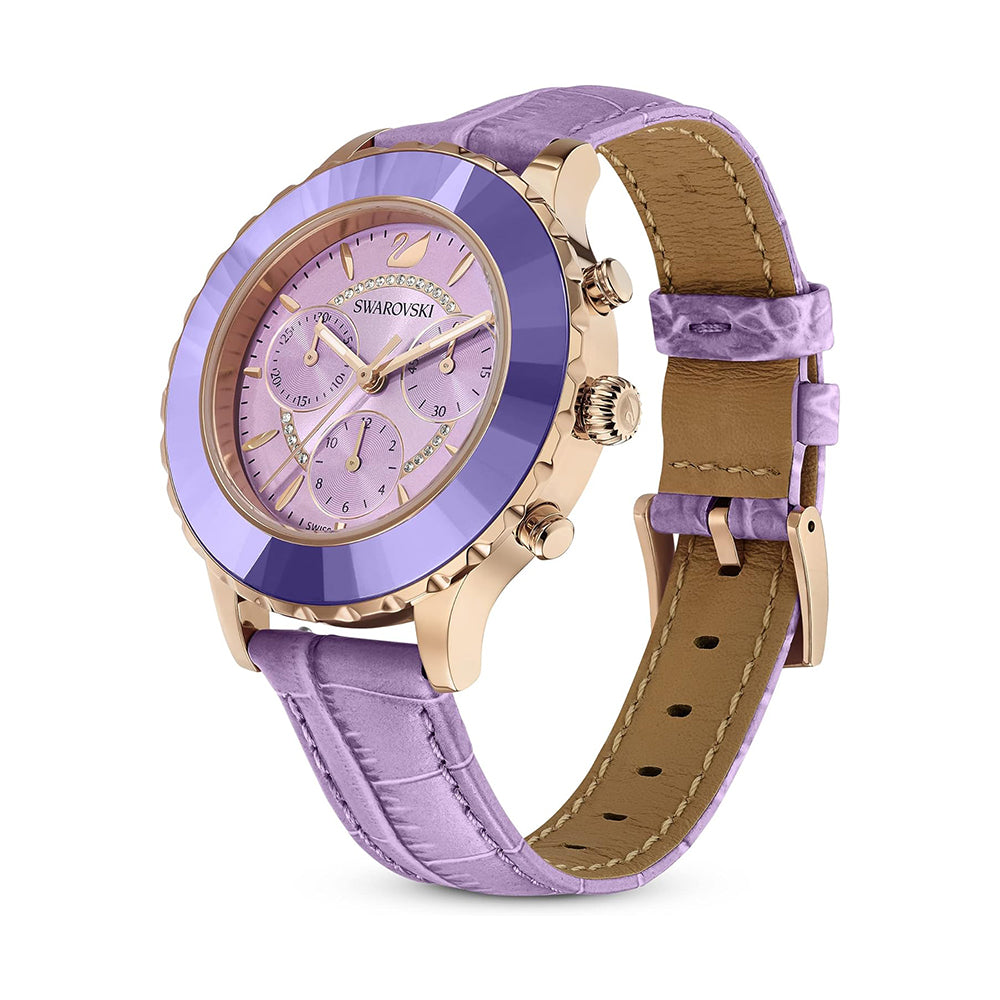 Octea Lux Chrono Uhr von Swarovski - Lederarmband