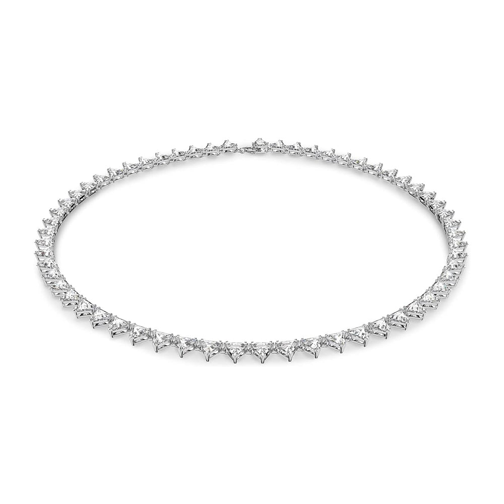 Ortyx Halskette Trilliant-Schliff von Swarovski - Weiß, Rhodiniert