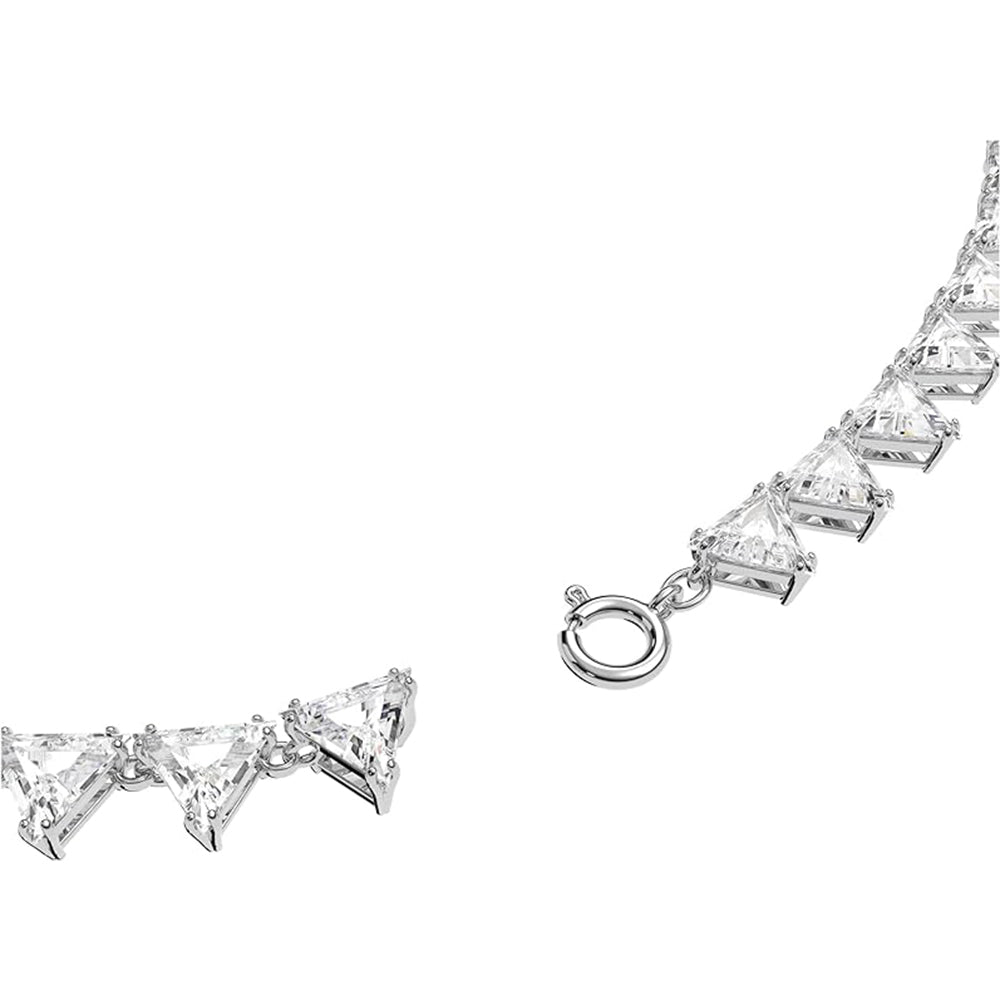 Ortyx Halskette Trilliant-Schliff von Swarovski - Weiß, Rhodiniert