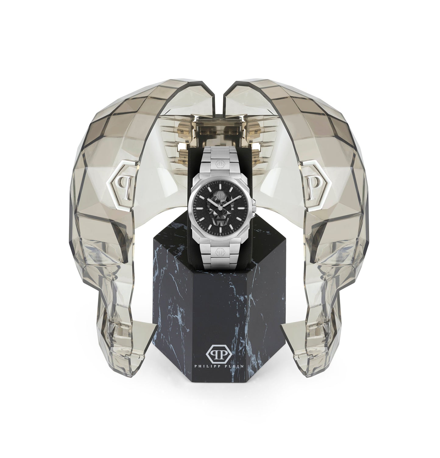 Philipp Plein Herren Uhr Quarz THE $KULL KING PWLAA0622