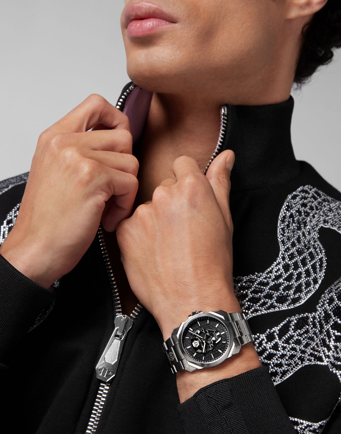 Philipp Plein Herren Uhr Quarz THE $KULL KING PWLAA0622
