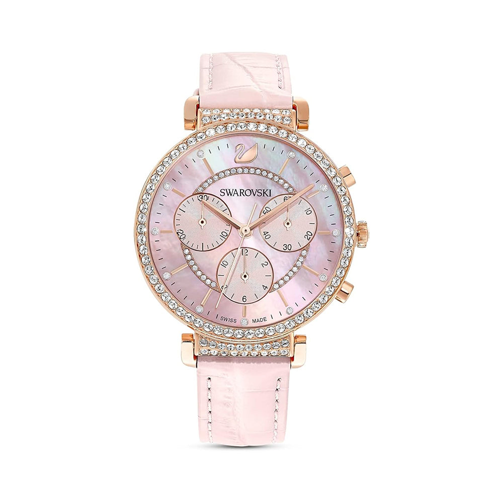 Passage Chrono Uhr von Swarovski - Lederarmband