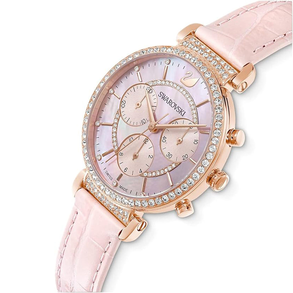 Passage Chrono Uhr von Swarovski - Lederarmband