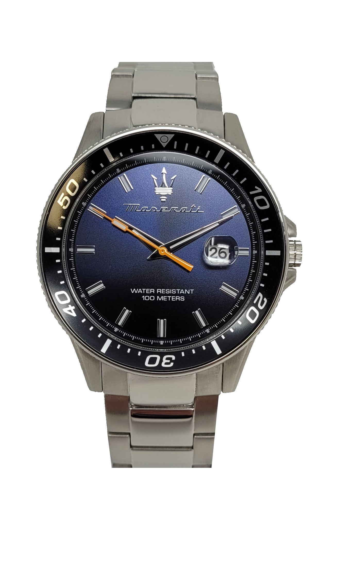 Maserati Herrenuhr Sfida Kollektion mit Edelstahl-Armband R8853140001