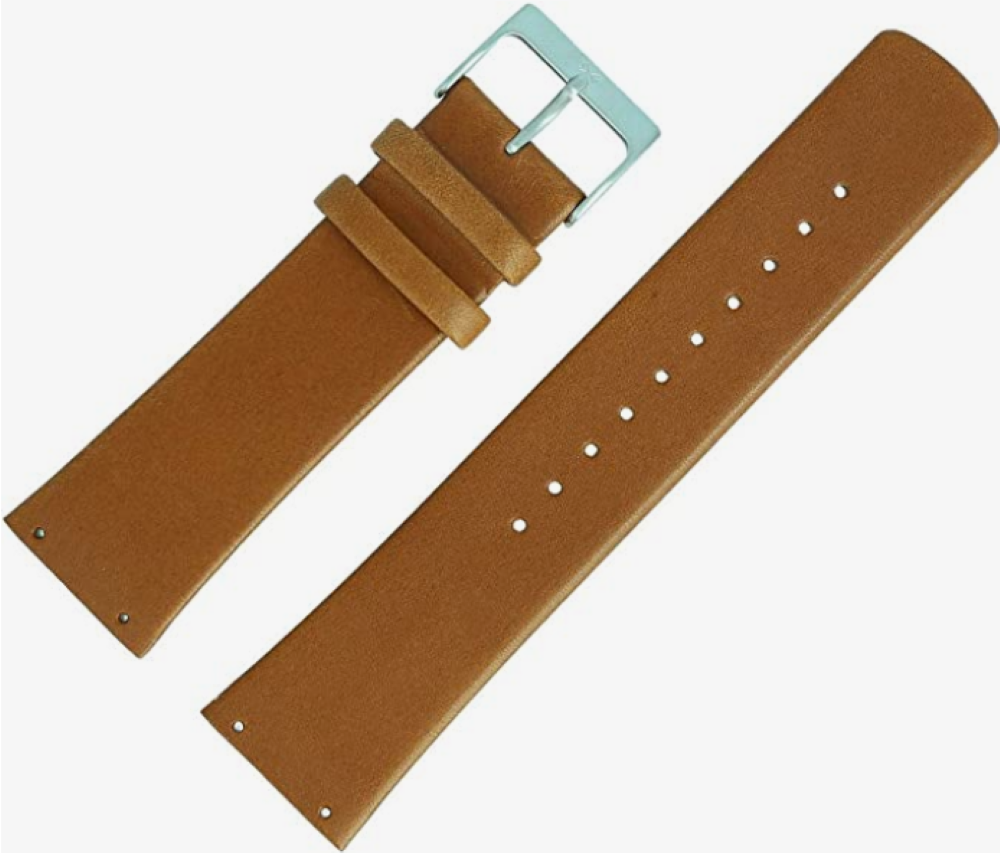 Skagen Uhrenarmband 22mm Leder Braun Verschraubter Anstoß - SKW6082