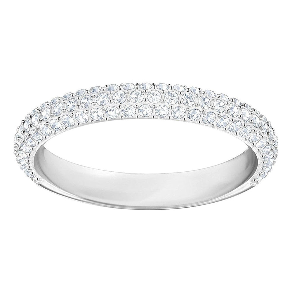 Stone Ring von Swarovski - Weiß, Rhodiniert (Ringgröße: 58)