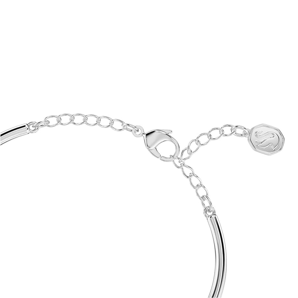 Volta Armreif von Swarovski - Weiß, Rhodiniert