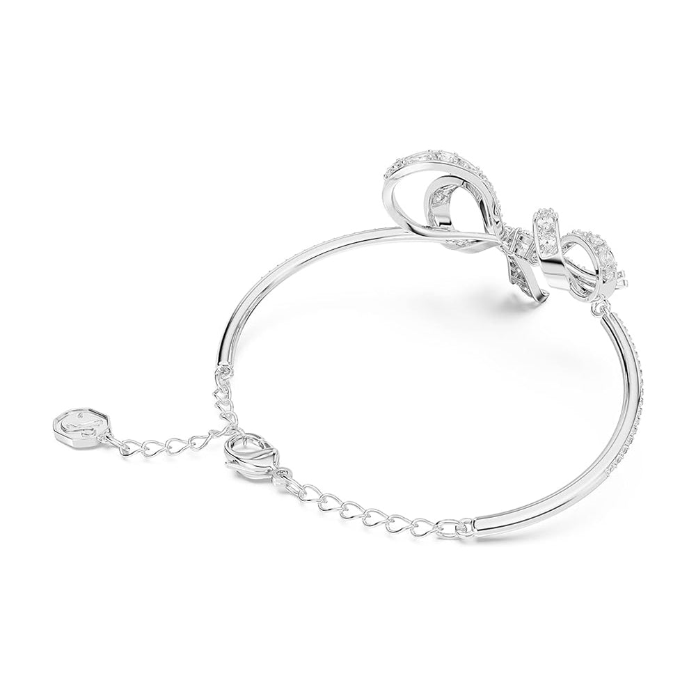 Volta Armreif von Swarovski - Weiß, Rhodiniert