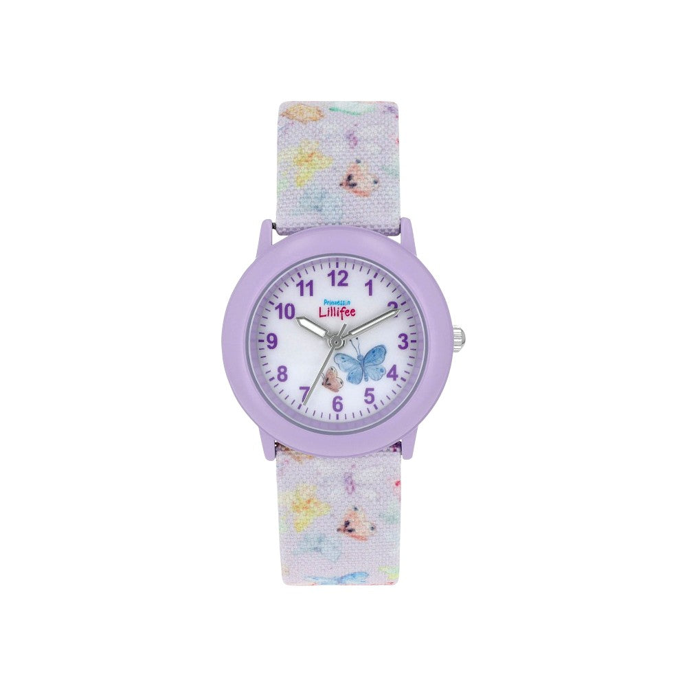s.Oliver Armbanduhr mit Nylonarmband im Prinzessin Lillifeemuster