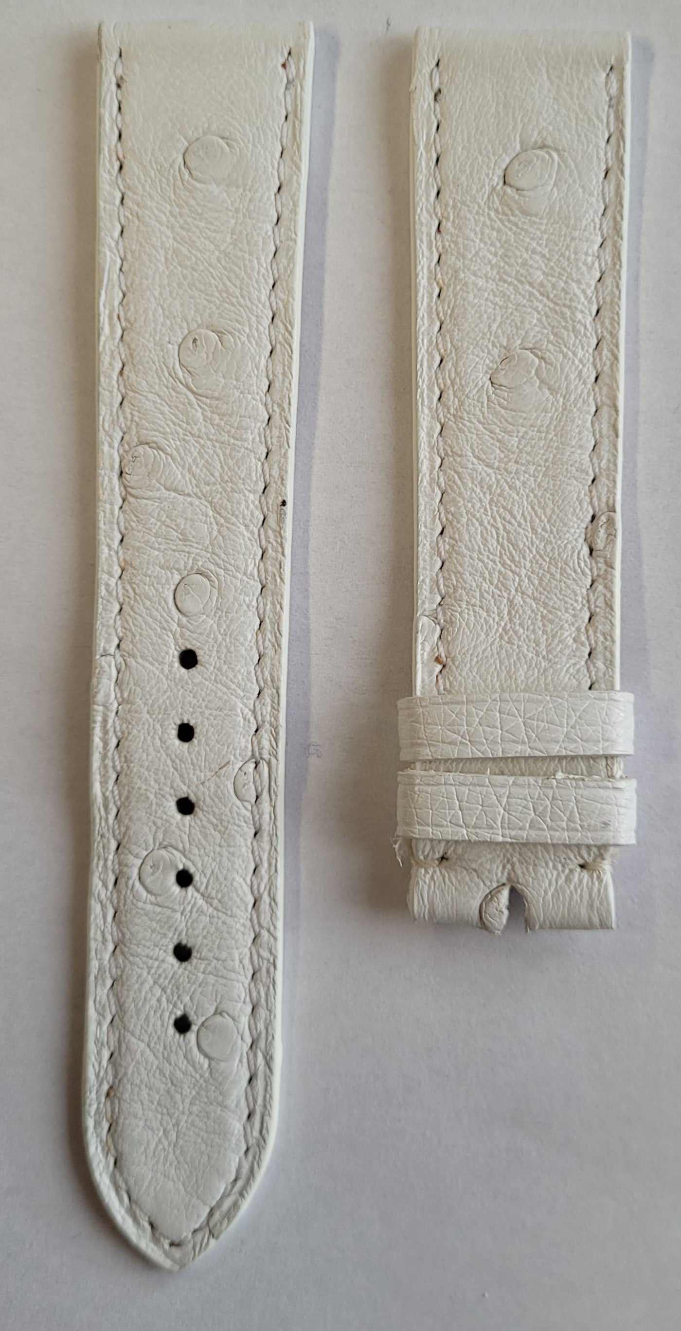 Piaget Straussenleder Weiß G1P6RAEU 18mm