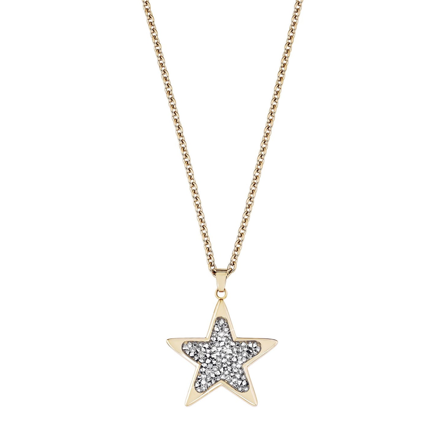 s.Oliver Damen-Kette mit Anhänger Swarovski Rocks Edelstahl Kristall silber 75 cm - 515993