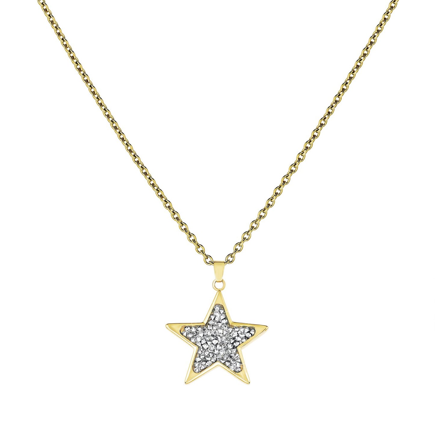 s.Oliver Damen-Kette mit Anhänger  Swarovski Edelstahl  silber 45cm - 515986