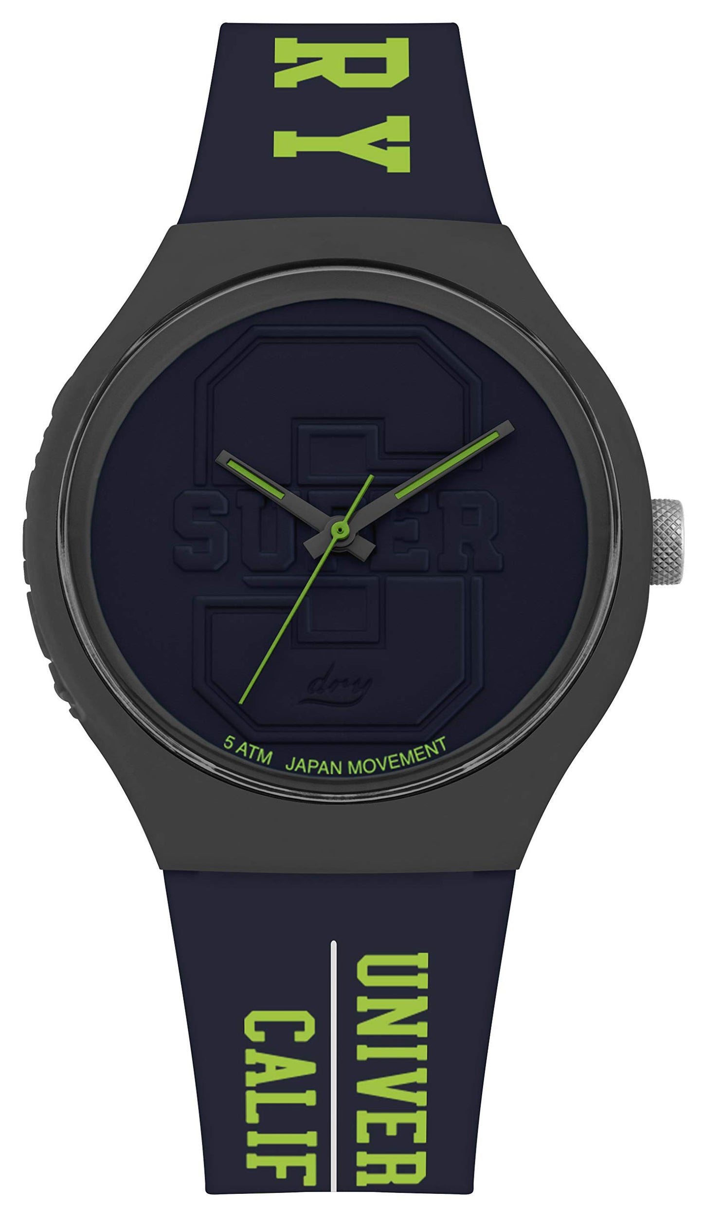 Superdry Herren Analog Quarz Uhr mit Silikon Armband SYG240UN