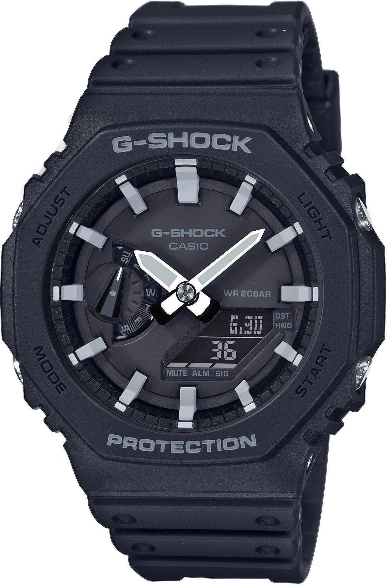Casio Digital Quarz Uhr mit Kautschuk Armband GA-2100-1AER