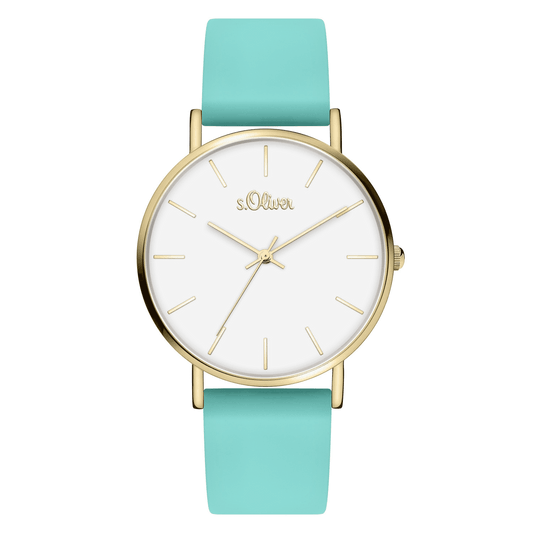 s.Oliver Damen Analog Quarz Armbanduhr mit Silikonband SO-4184-PQ