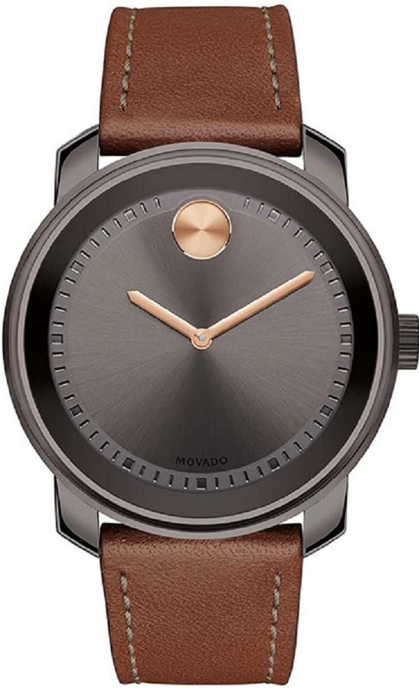 Movado leather strap watch sale