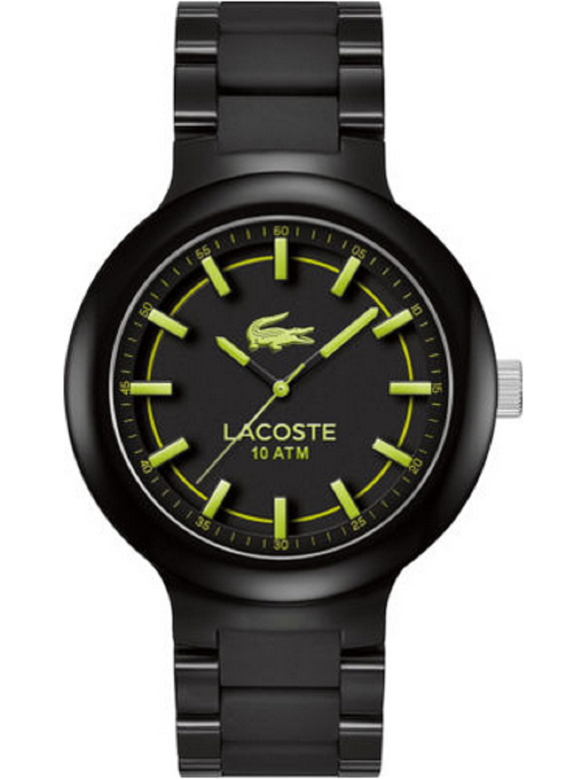 Lacoste 2010768 Herren Analog Quarz Uhr mit Edelstahl Armband