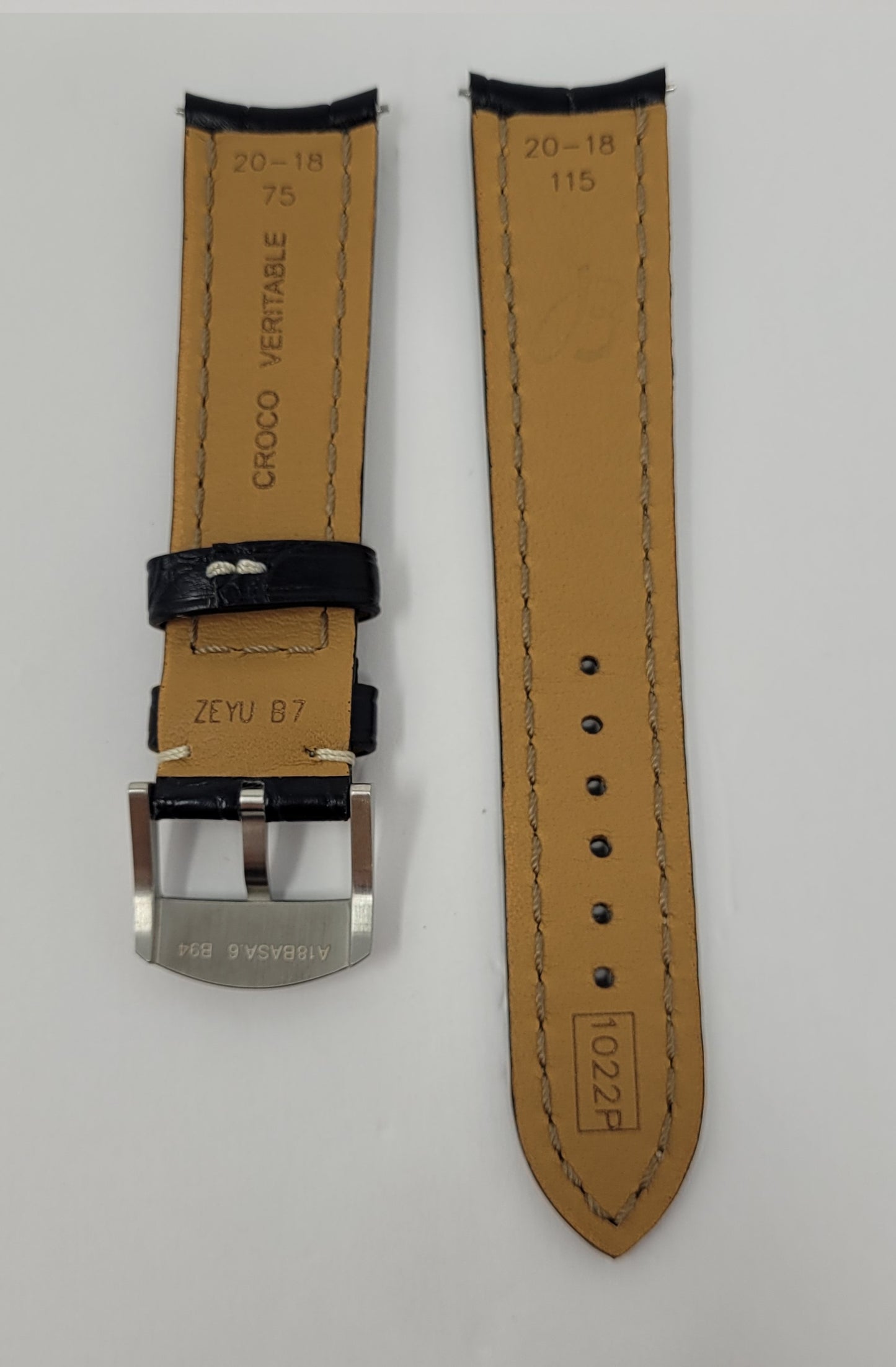 Breitling BLAUES ALLIGATORLEDERARMBAND - 20 MM 1022P
