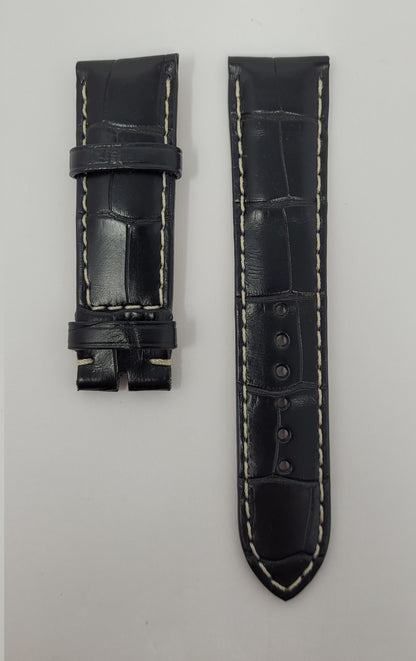 Breitling Schwarzes ALLIGATORLEDERARMBAND 20mm 1014P