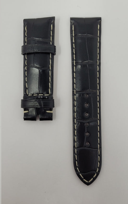 Breitling Schwarzes ALLIGATORLEDERARMBAND 20mm 1014P